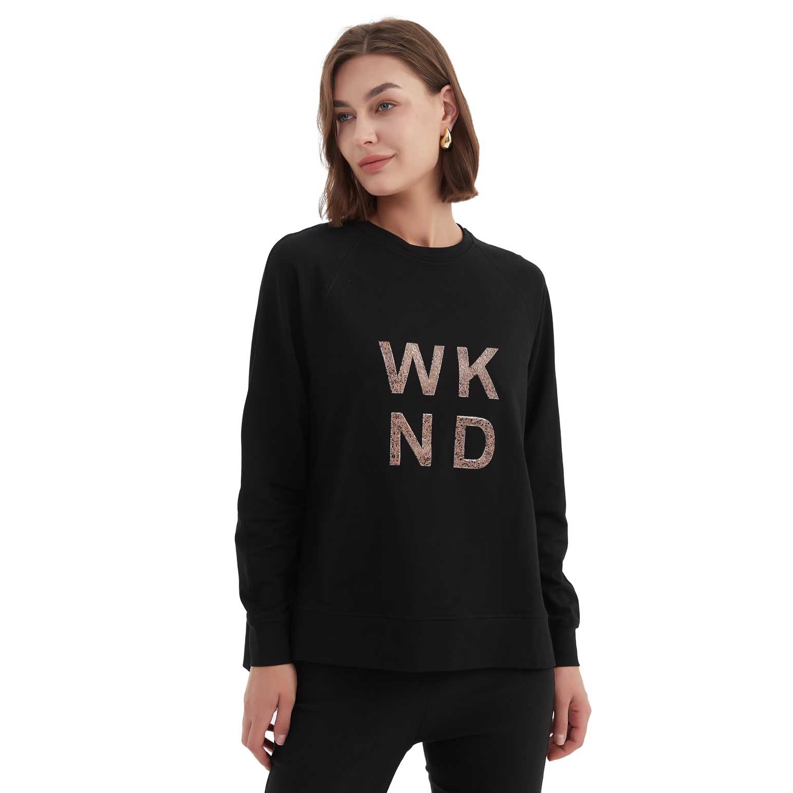 TIRELLI Embossed Metallic Weekend Sweatshirt